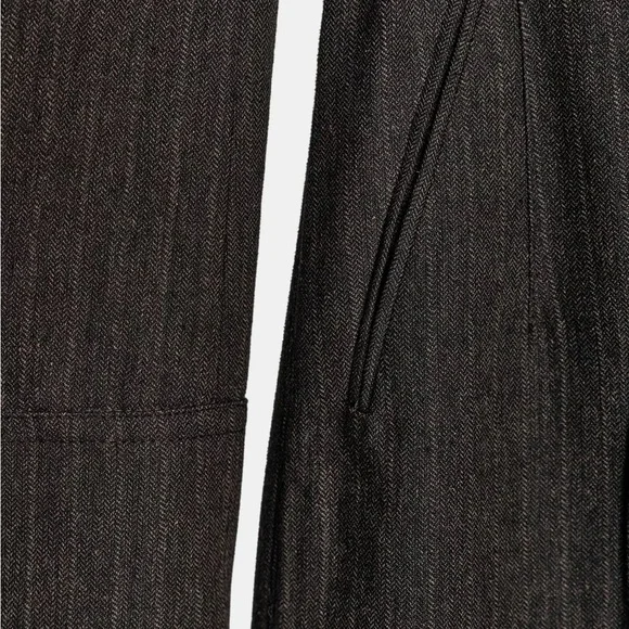 Zara herringbone belted blazer ZE collection in brown marl - small - Picture 10 of 10